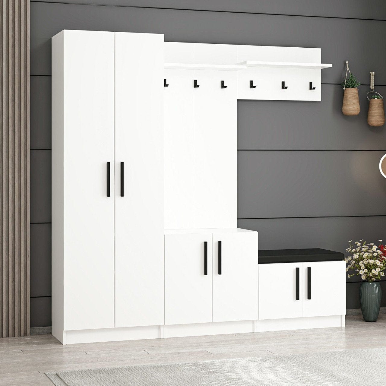 Asir Armadio da ingresso con 6 ante Noah 7306 Bianco
