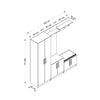 Asir Armadio da ingresso con 6 ante Noah 7306 Bianco