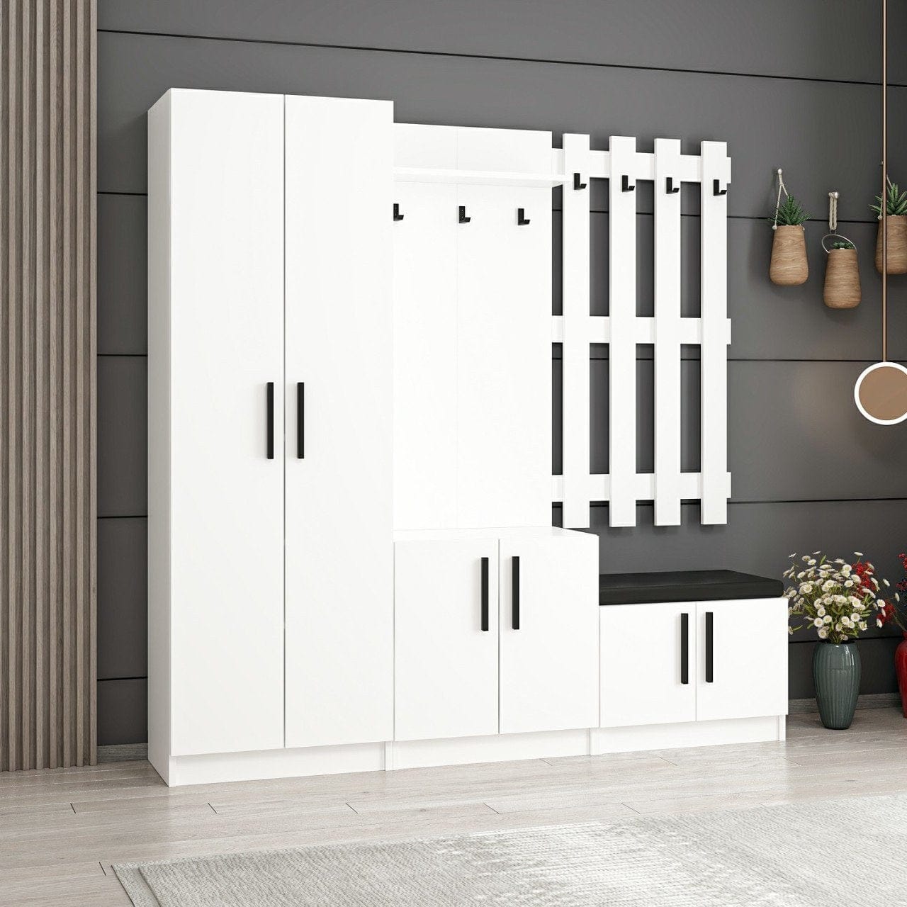 Asir Armadio da ingresso con 6 ante Noah 7308 Bianco