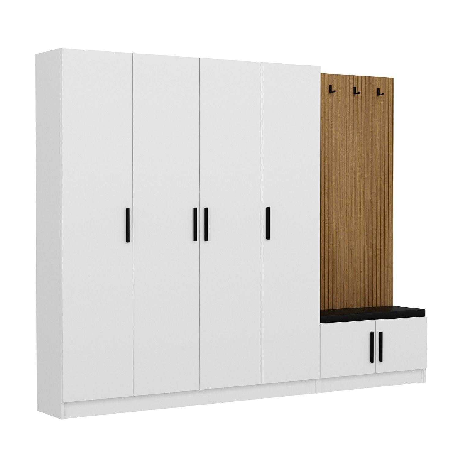 Armadio da ingresso con 6 ante Noah 8291 Bianco (3)
