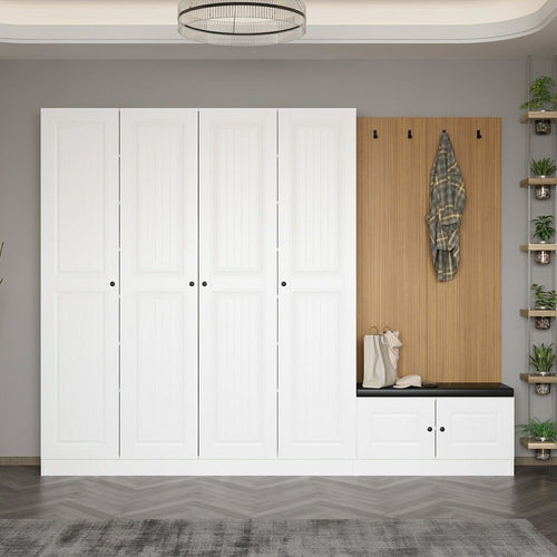 Asir Armadio da ingresso con 6 ante Noah 8321 Bianco