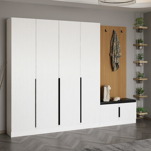 Asir Armadio da ingresso con 6 ante Noah 8327 Bianco