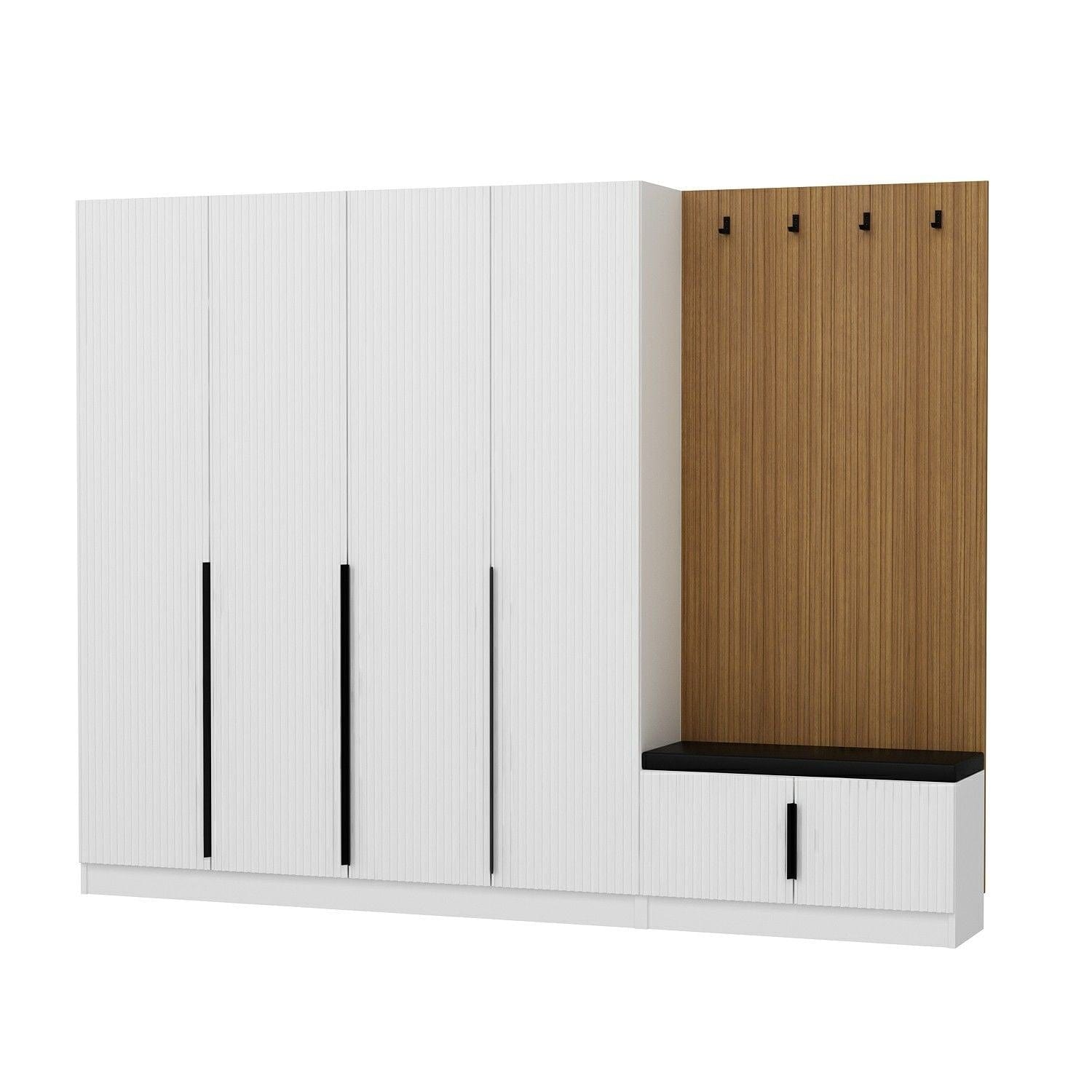 Asir Armadio da ingresso con 6 ante Noah 8327 Bianco
