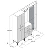 Armadio da ingresso con 8 ante e specchio Berlin ABC Noce (5)