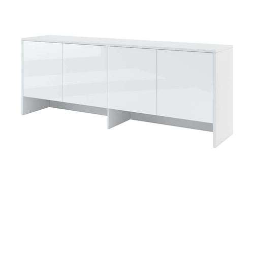 Lenart Armadio da parete con 4 ante battenti BC10 Medium Horizontal Bianco Lucido