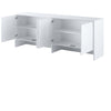 Lenart Armadio da parete con 4 ante battenti BC10 Medium Horizontal Bianco Lucido