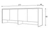Lenart Armadio da parete con 4 ante battenti BC10 Medium Horizontal Bianco Lucido