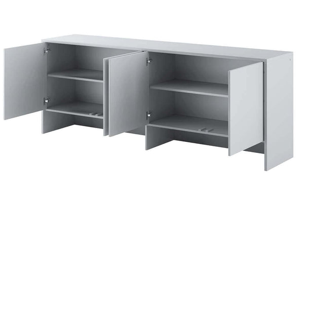 Lenart Armadio da parete con 4 ante battenti BC10 Medium Horizontal Grigio Opaco