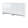 Lenart Armadio da parete con 4 ante battenti BC11 Big Horizontal Bianco Lucido
