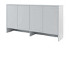 Lenart Armadio da parete con 4 ante battenti BC11 Big Horizontal Grigio Opaco