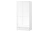 Szynaka Armadio in MDF e pallet con 2 ante e 2 cassetti Gabrielle 28 Bianco, l100xL58xH216 cm