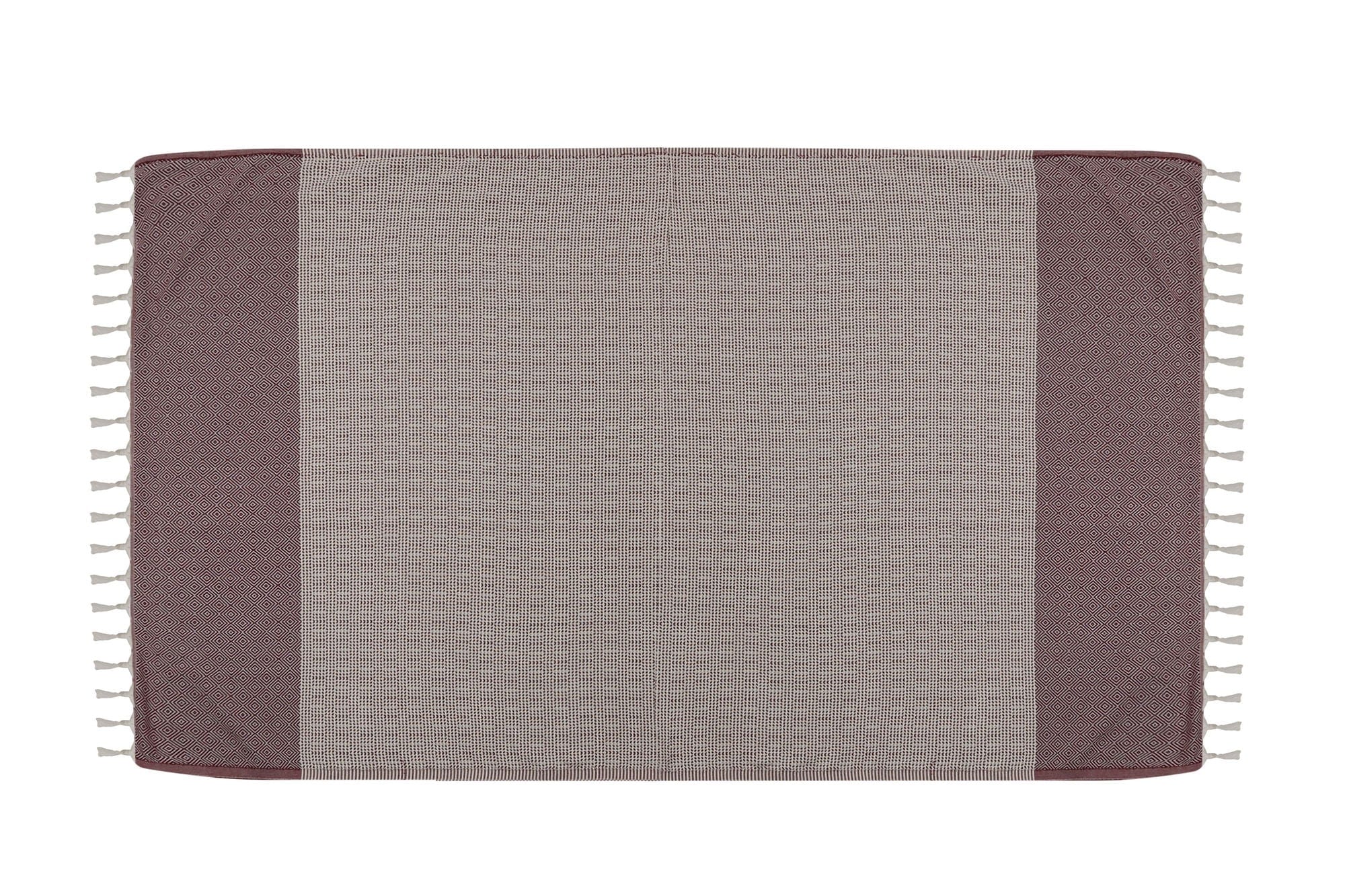 Asciugamano per Spa cotone Diamond Bordeaux, 100 x 180 cm (1)