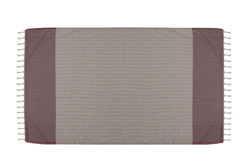 Asciugamano per Spa cotone Diamond Bordeaux, 100 x 180 cm (1)