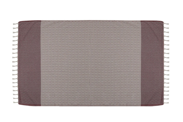 Asciugamano per Spa cotone Diamond Bordeaux, 100 x 180 cm (1)