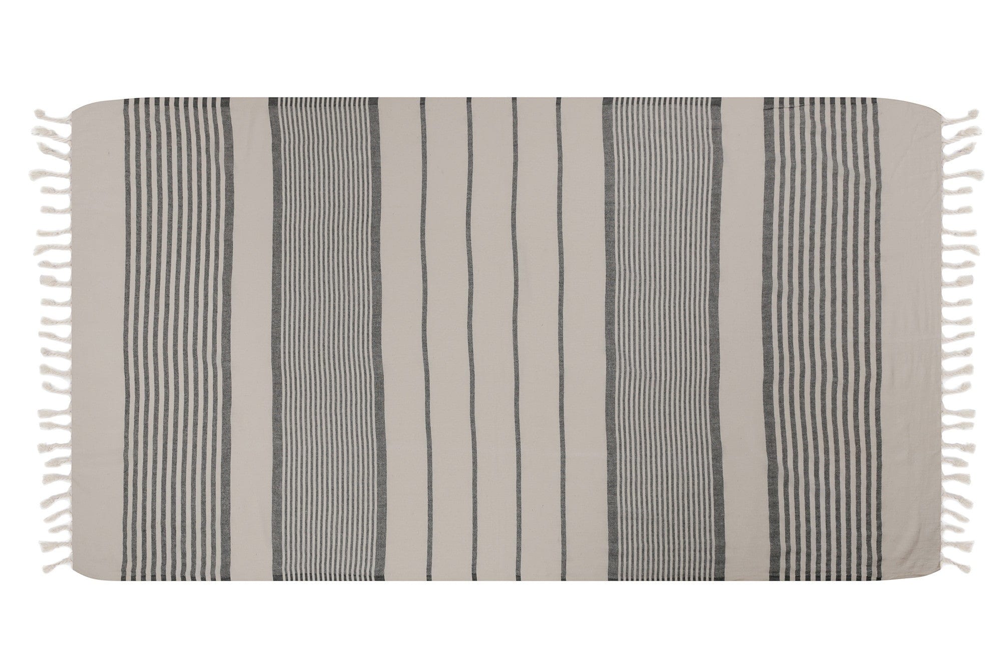 Asir Asciugamano per Spa cotone Natur Bianco e Nero, 90 x 170 cm