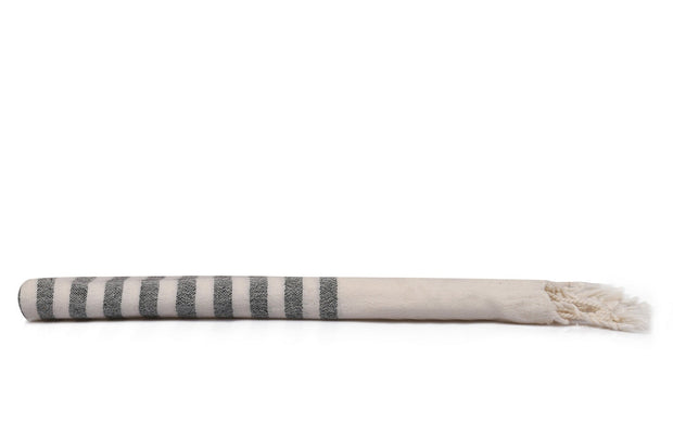 Asir Asciugamano per Spa cotone Natur Bianco e Nero, 90 x 170 cm
