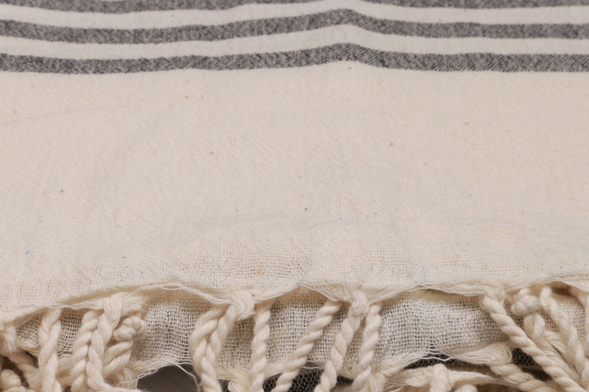 Asir Asciugamano per Spa cotone Natur Bianco e Nero, 90 x 170 cm
