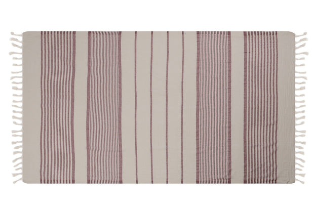 Asir Asciugamano per Spa cotone Natur Bordeaux, 90 x 170 cm