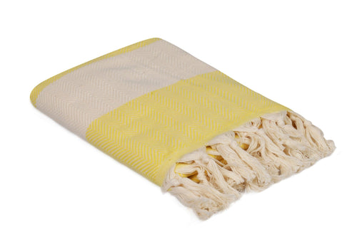 Asir Asciugamano per Spa cotone Ocean Giallo, 100 x 180 cm