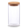 Zeller Barattolo con coperchio in sughero, vetro trasparente B, 1100 ml, Ø 9,5xH18,5 cm