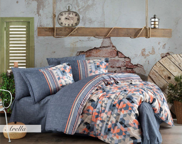 Asir Biancheria Da Letto di cotone Arella Multicolore, 200 x 220 cm