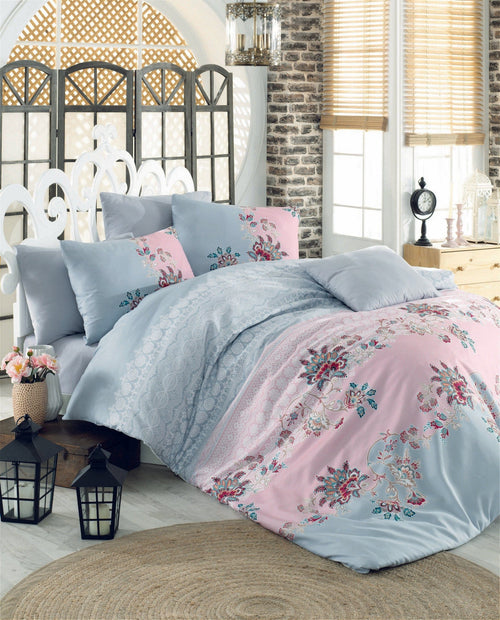Asir Biancheria Da Letto di cotone Azra Multicolore, 200 x 220 cm