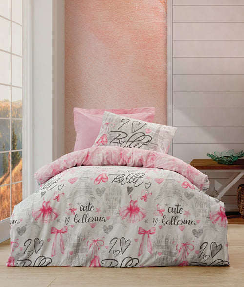 Asir Biancheria Da Letto di cotone Ballerina Multicolore, 160 x 220 cm