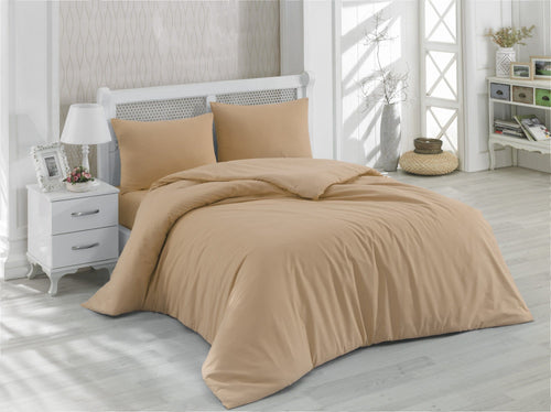 Asir Biancheria Da Letto di cotone Beige Beige, 200 x 220 cm