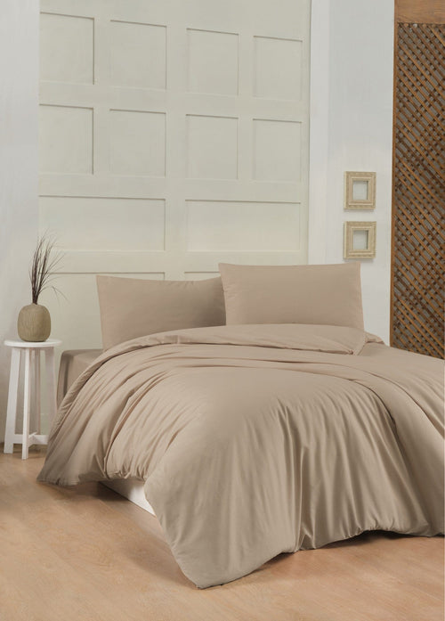 Asir Biancheria Da Letto di cotone Beige Beige, 200 x 220 cm