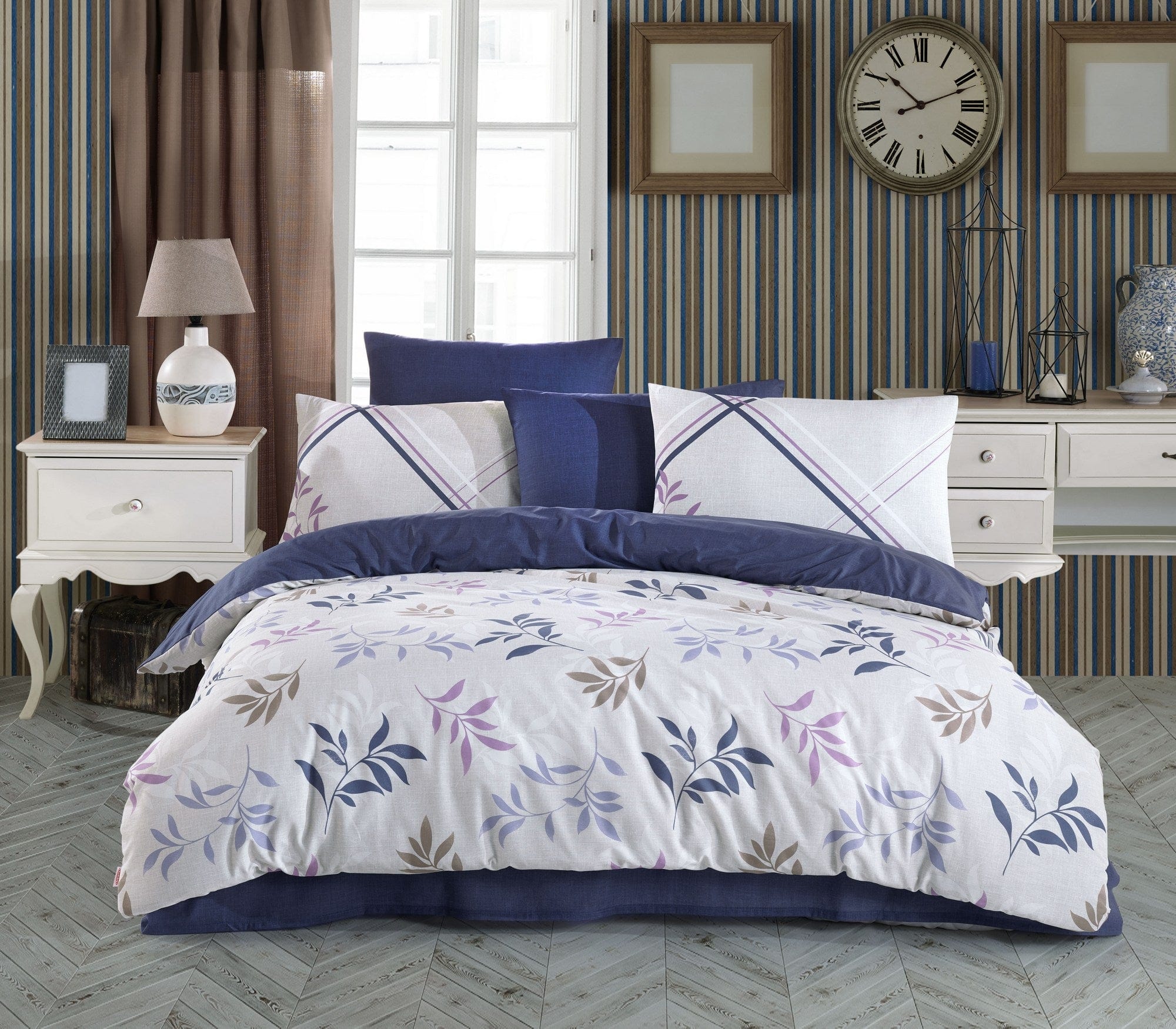 Asir Biancheria Da Letto di cotone Belen Multicolore, 200 x 220 cm