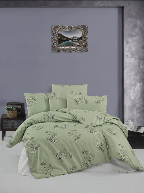 Asir Biancheria Da Letto di cotone Butic Verde, 200 x 220 cm