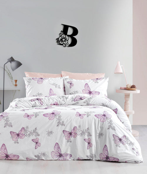 Asir Biancheria Da Letto di cotone Butterfly Multicolore, 200 x 220 cm