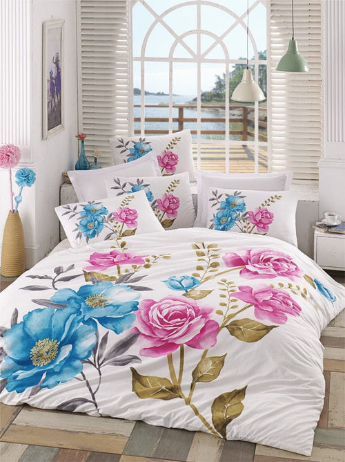 Asir Biancheria Da Letto di cotone Celina Multicolore, 200 x 220 cm