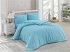 Asir Biancheria Da Letto di cotone Color Turchese, 200 x 220 cm