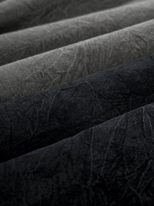 Asir Biancheria Da Letto di cotone Crash Nero, 200 x 220 cm
