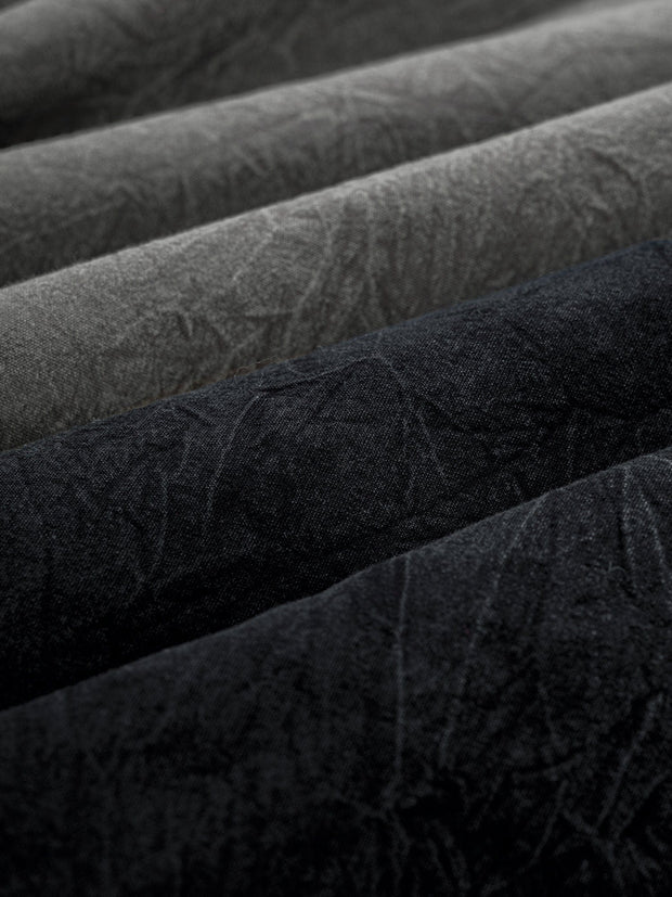 Asir Biancheria Da Letto di cotone Crash Nero, 200 x 220 cm