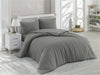 Asir Biancheria Da Letto di cotone Dark Grigio, 200 x 220 cm