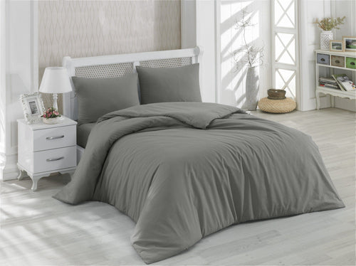 Asir Biancheria Da Letto di cotone Dark Grigio, 200 x 220 cm