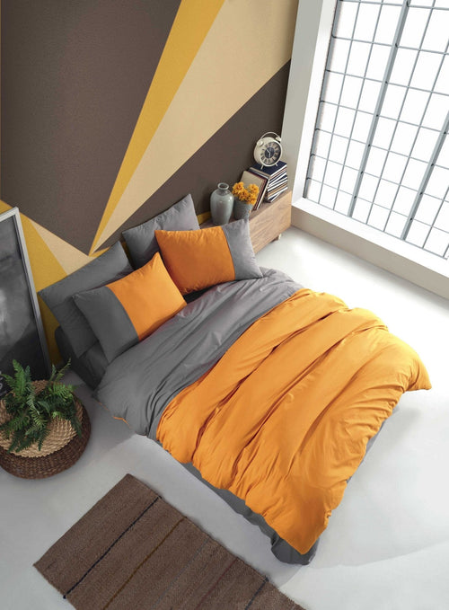 Asir Biancheria Da Letto di cotone Diamond Arancia, 160 x 220 cm