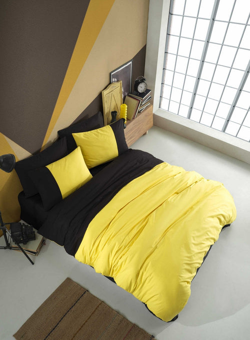Asir Biancheria Da Letto di cotone Diamond Giallo, 200 x 220 cm
