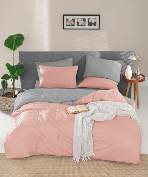 Biancheria Da Letto di cotone Duplex Rosa, 200 x 220 cm