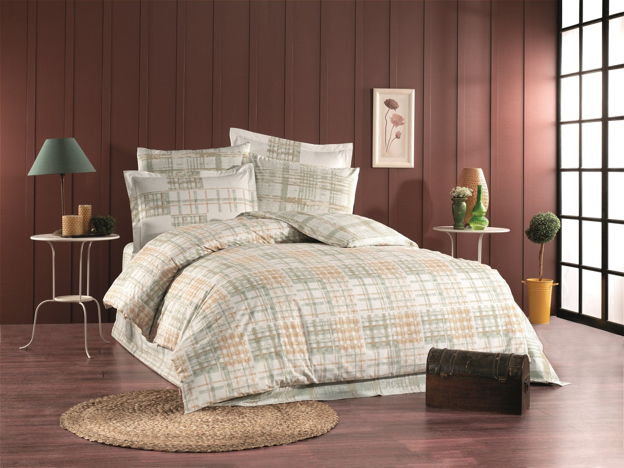 Asir Biancheria Da Letto di cotone Escale Multicolore, 200 x 220 cm