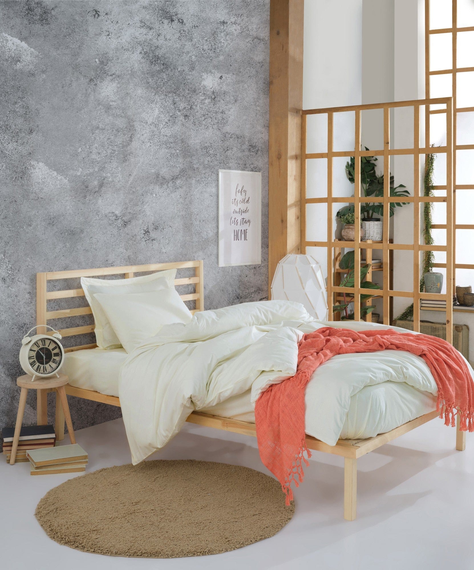 Asir Biancheria Da Letto di cotone Fresh Avorio, 160 x 220 cm