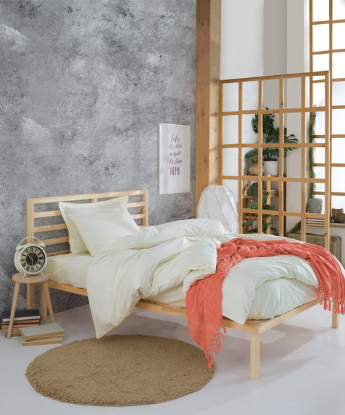 Asir Biancheria Da Letto di cotone Fresh Avorio, 160 x 220 cm