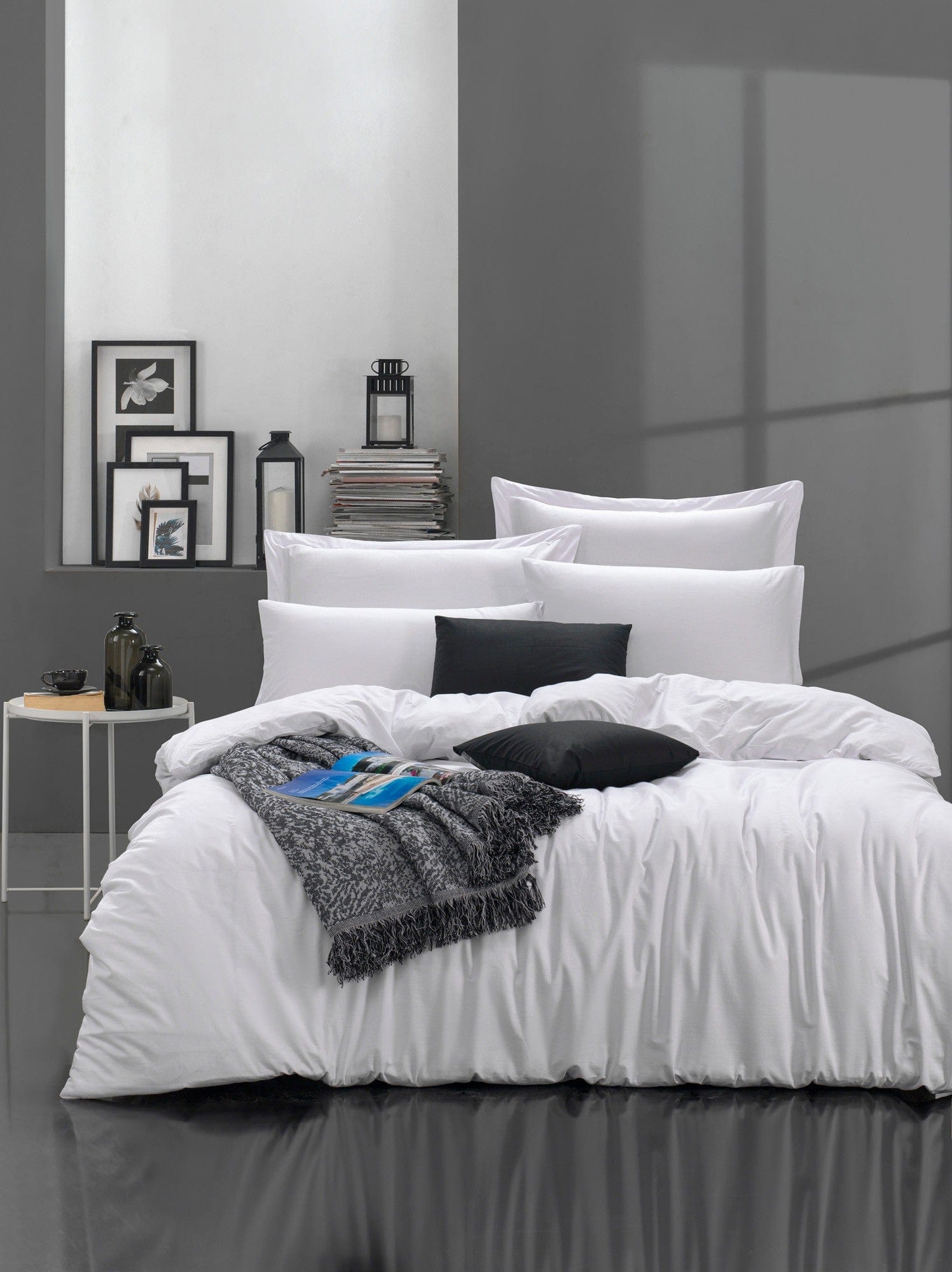 Biancheria Da Letto di cotone Fresh Bianco, 200 x 220 cm