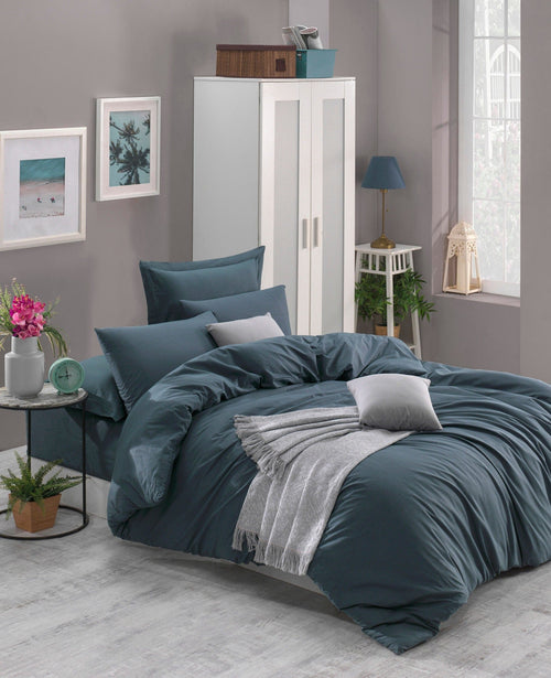 Asir Biancheria Da Letto di cotone Fresh Blu, 200 x 220 cm