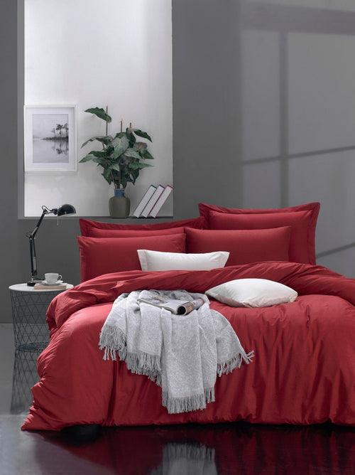 Asir Biancheria Da Letto di cotone Fresh Bordeaux, 200 x 220 cm