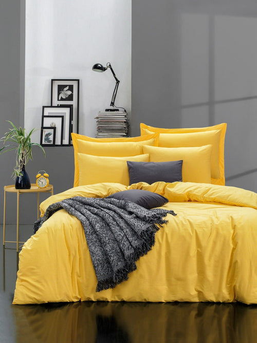 Biancheria Da Letto di cotone Fresh Giallo, 200 x 220 cm