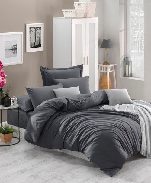Asir Biancheria Da Letto di cotone Fresh Grigio, 200 x 220 cm