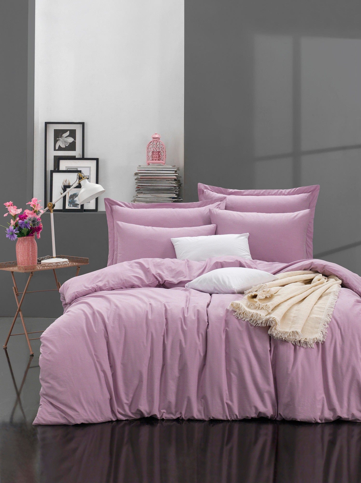 Asir Biancheria Da Letto di cotone Fresh Lilla, 200 x 220 cm